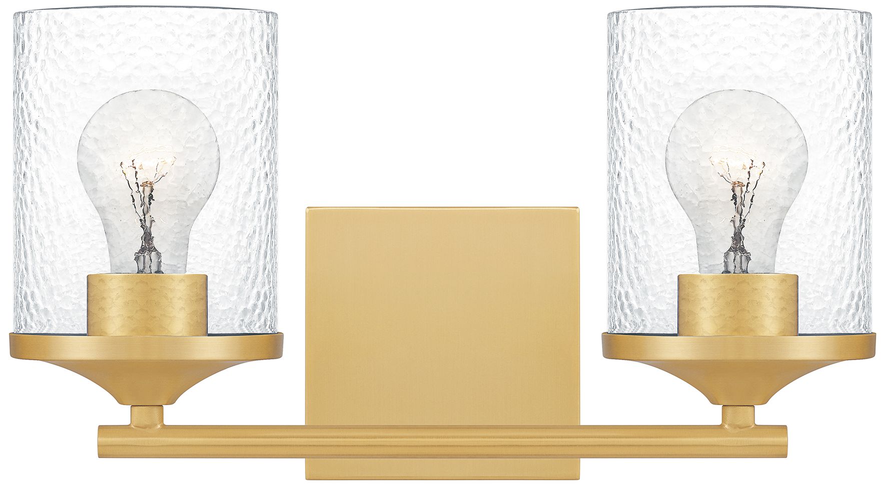 Quoizel Abner 7 3/4" High Aged Brass 2-Light Wall Sconce