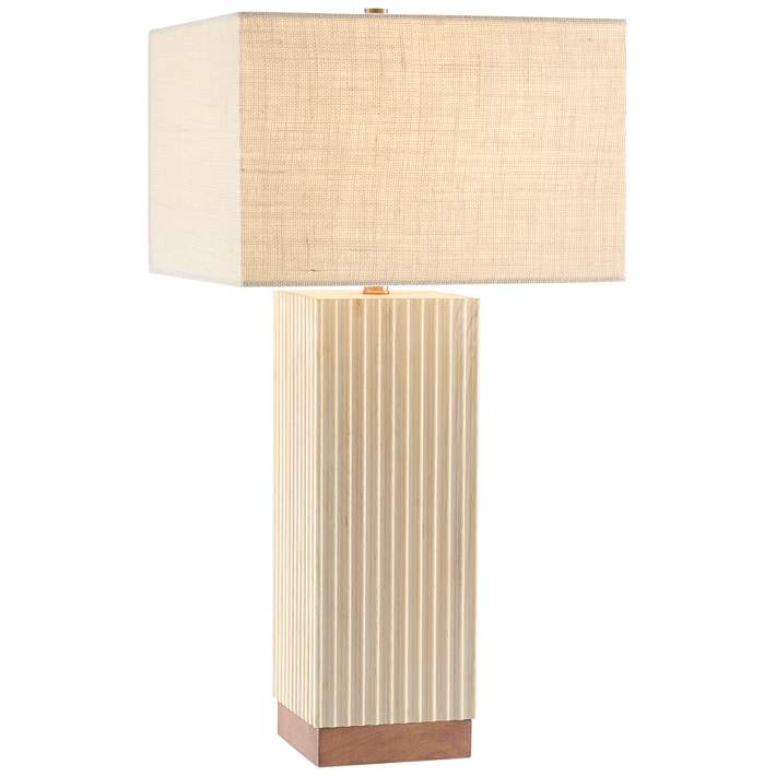 Currey And Company Dalmeny Beige White, White Washed Wood Table Lamps