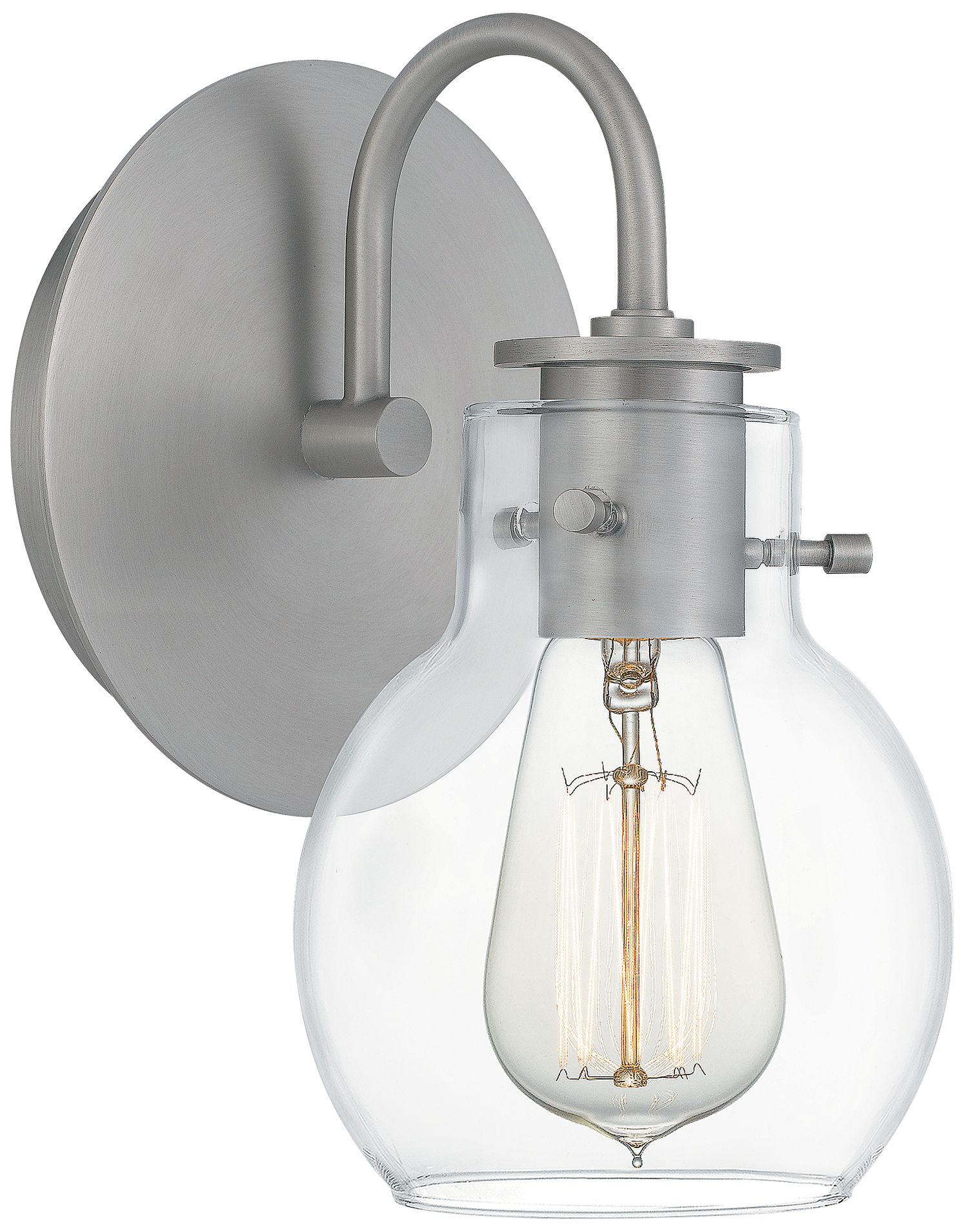 Quoizel Andrews 9" High Antique Nickel Metal Wall Sconce