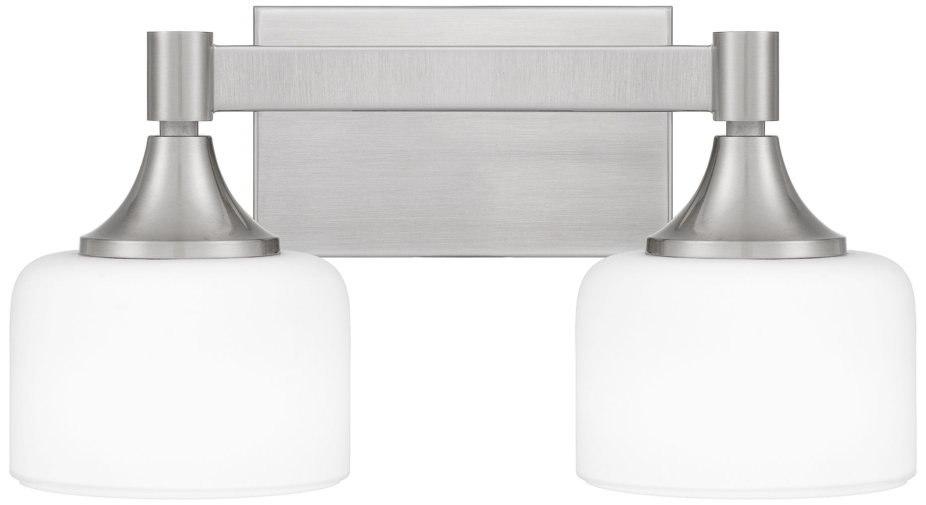Quoizel Ladson 8 1/2"H Brushed Nickel 2-Light Wall Sconce