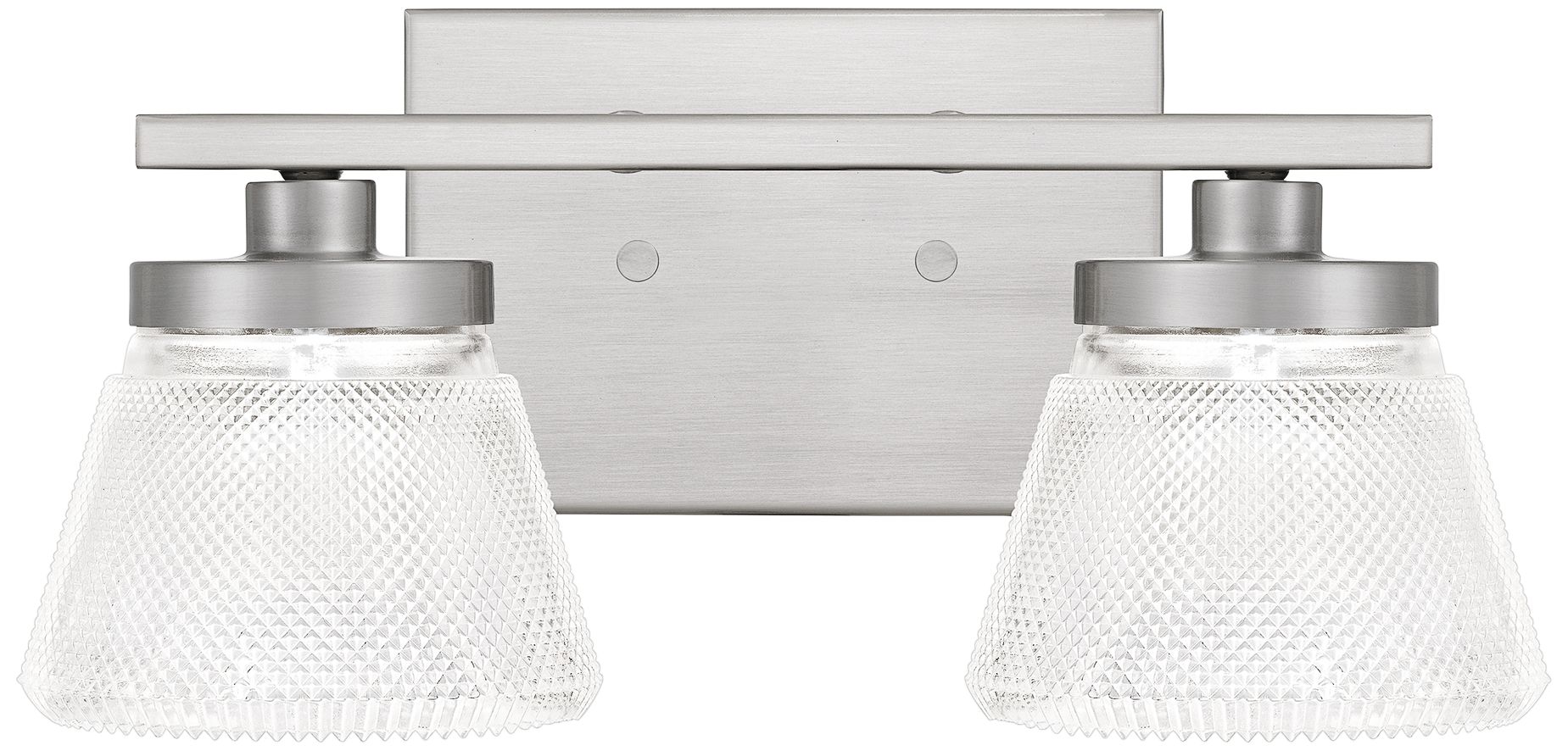 Quoizel Hunley 6" High Brushed Nickel 2-Light Wall Sconce