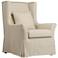 Pomona Oatmeal Fabric Slipcover Accent Chair