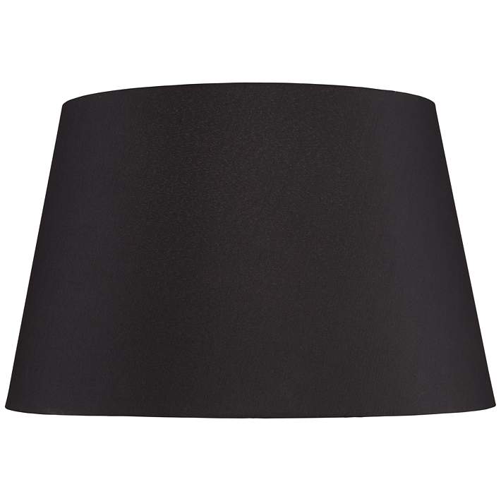 Black Faux Silk Tapered Drum Lamp Shade, What Is A Tapered Drum Lamp Shade