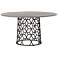 Arden 54" Wide Iron Concrete and Steel Round Dining Table