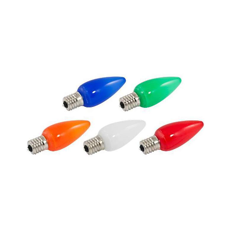 Assorted Colors 0.35W LED Bulbs Set of 25