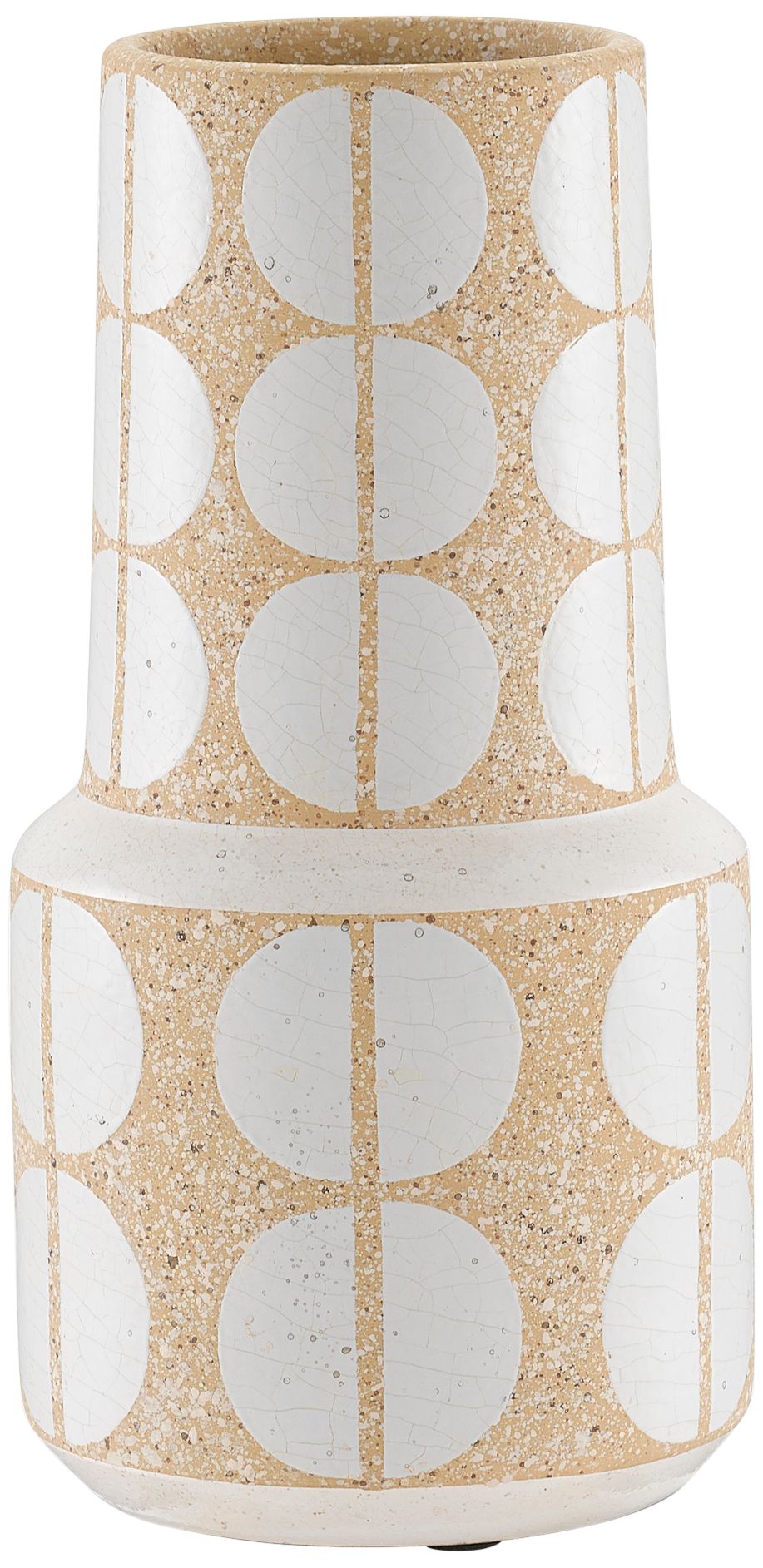 Happy 60 12 1/4" High Speckled Antique Khaki Decorative Vase