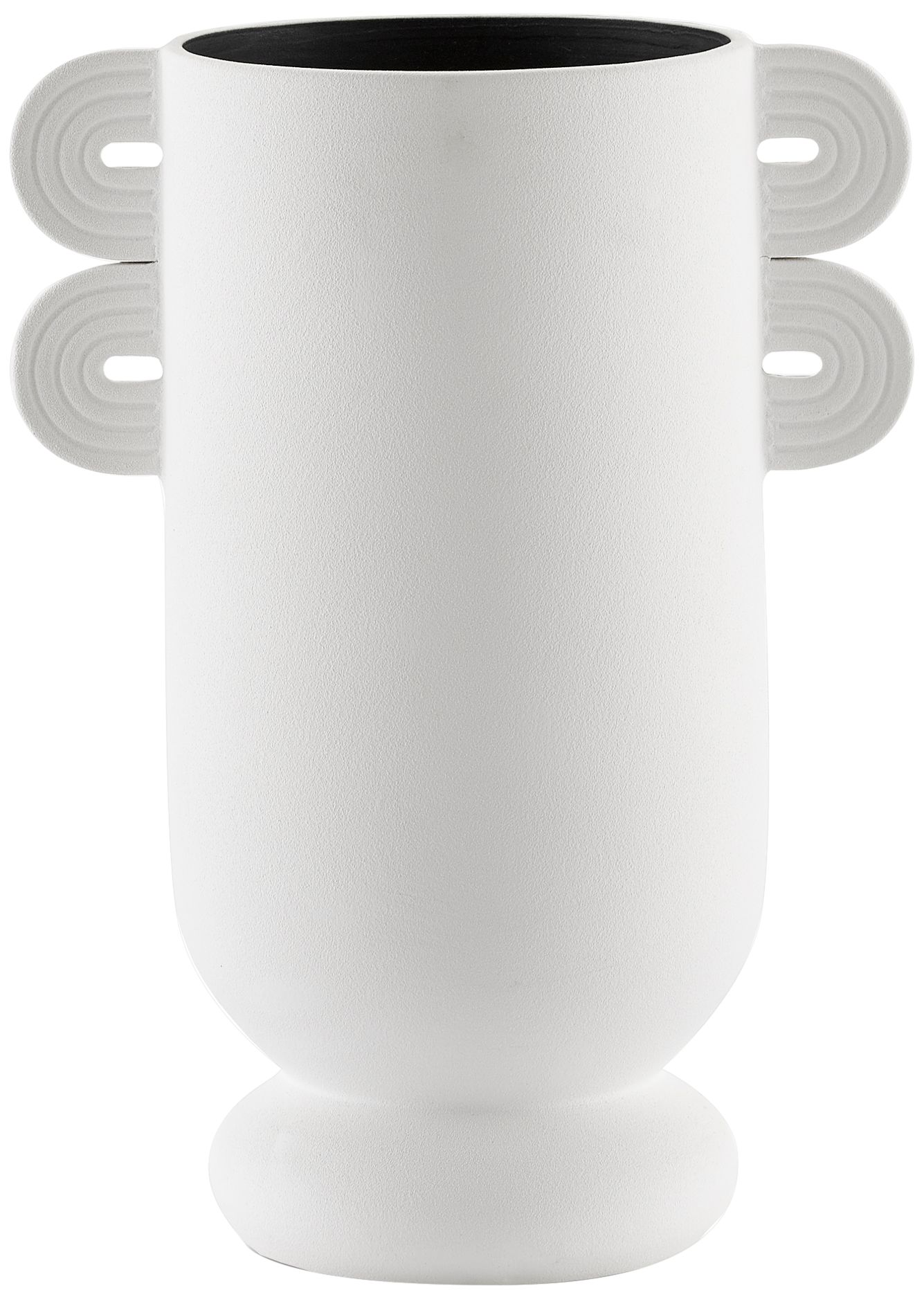 Happy 40 12" High White Ceramic Straight Decorative Vase