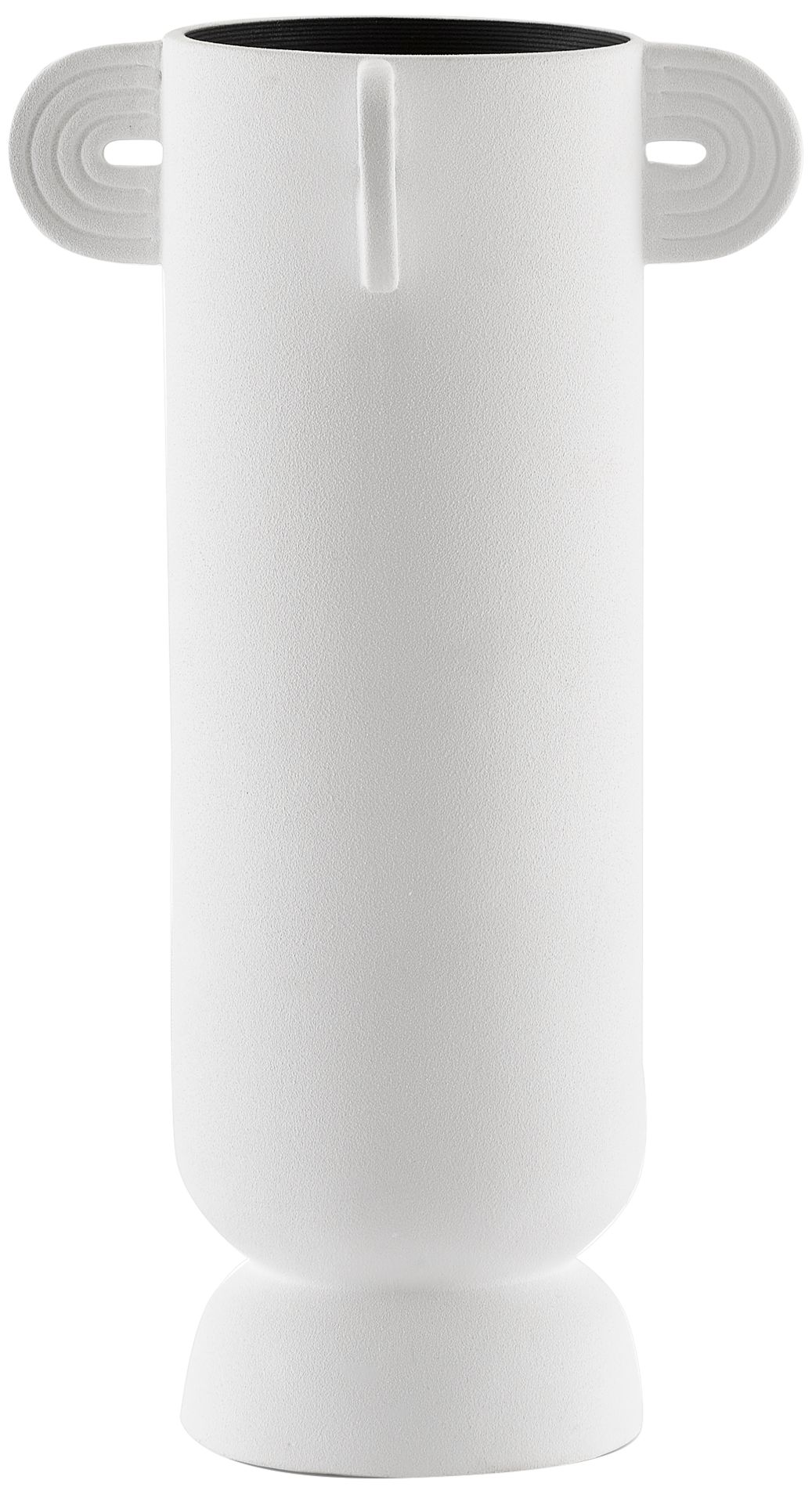 Happy 40 13 3/4" High White Ceramic Tube Decorative Vase
