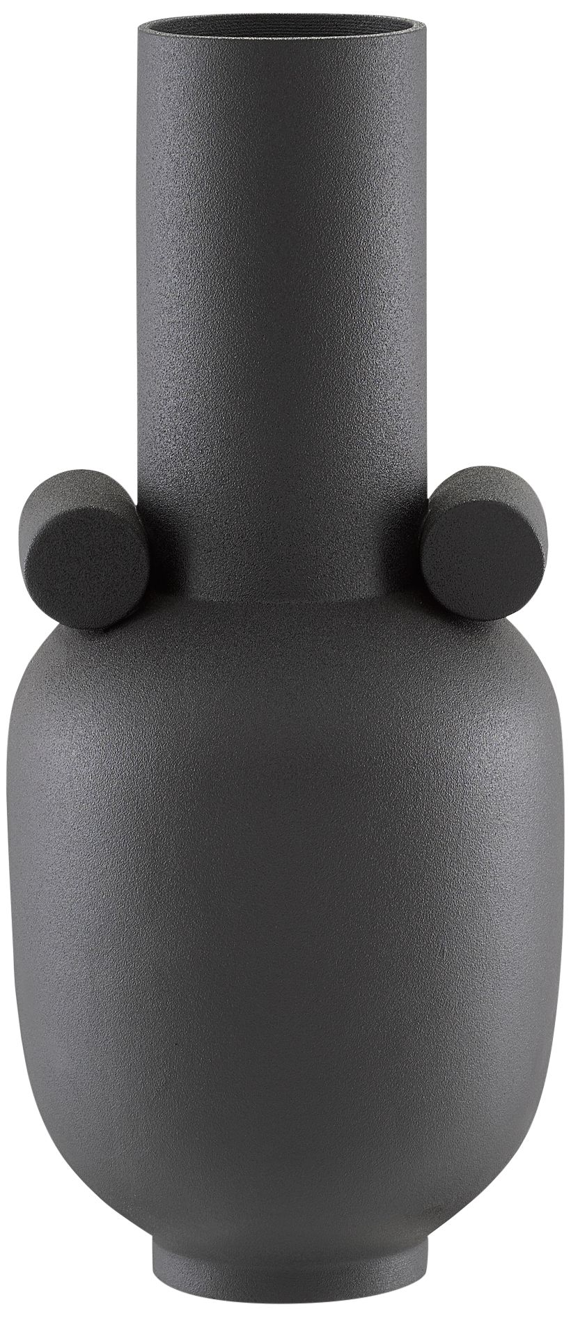 Happy 40 18 1/2" High Black Ceramic Long Decorative Vase