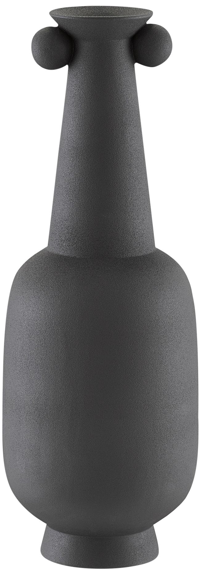 Happy 40 20 1/2" High Black Ceramic Stem Decorative Vase