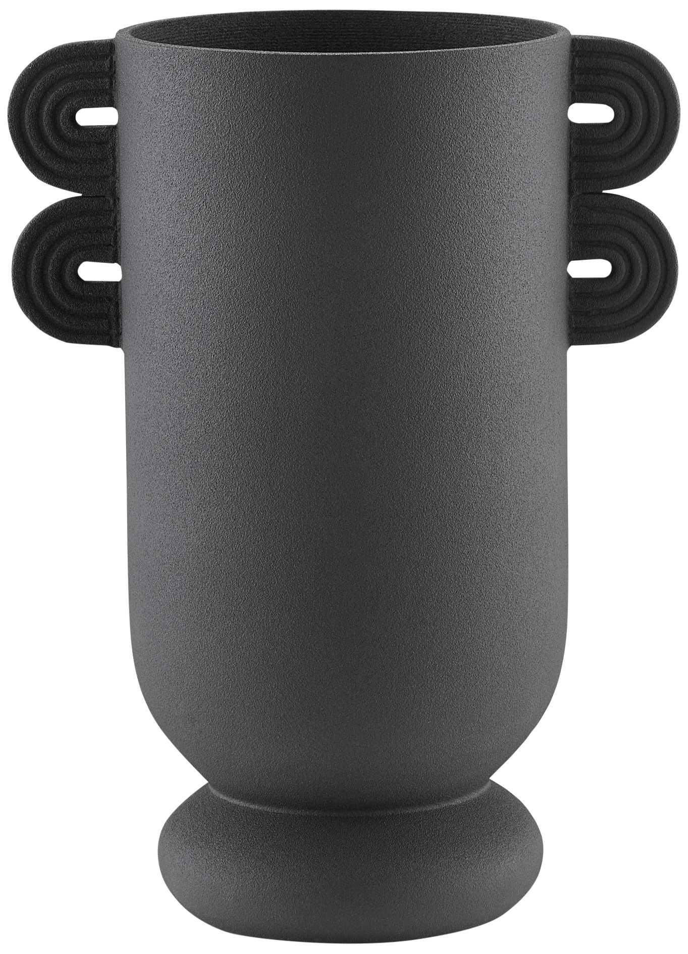 Happy 40 12 1/4" High Black Ceramic Straight Decorative Vase