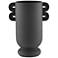 Happy 40 12 1/4" High Black Ceramic Straight Decorative Vase