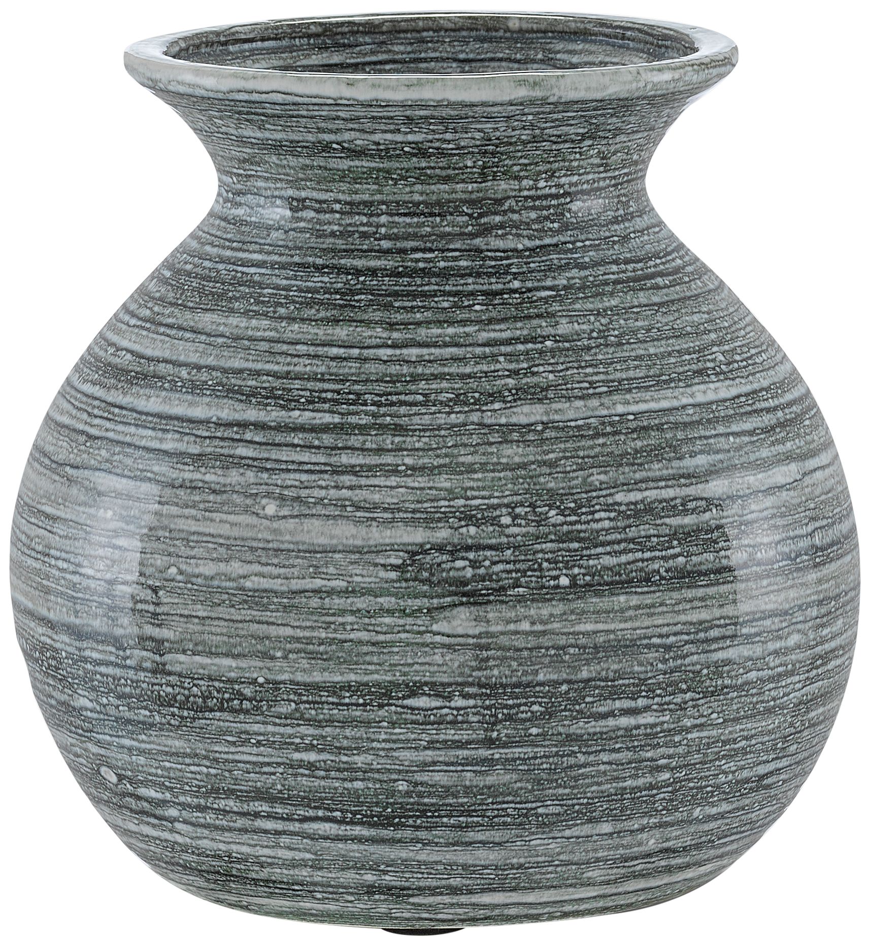 Marci 9 3/4"H White and Sage Green Ceramic Decorative Vase