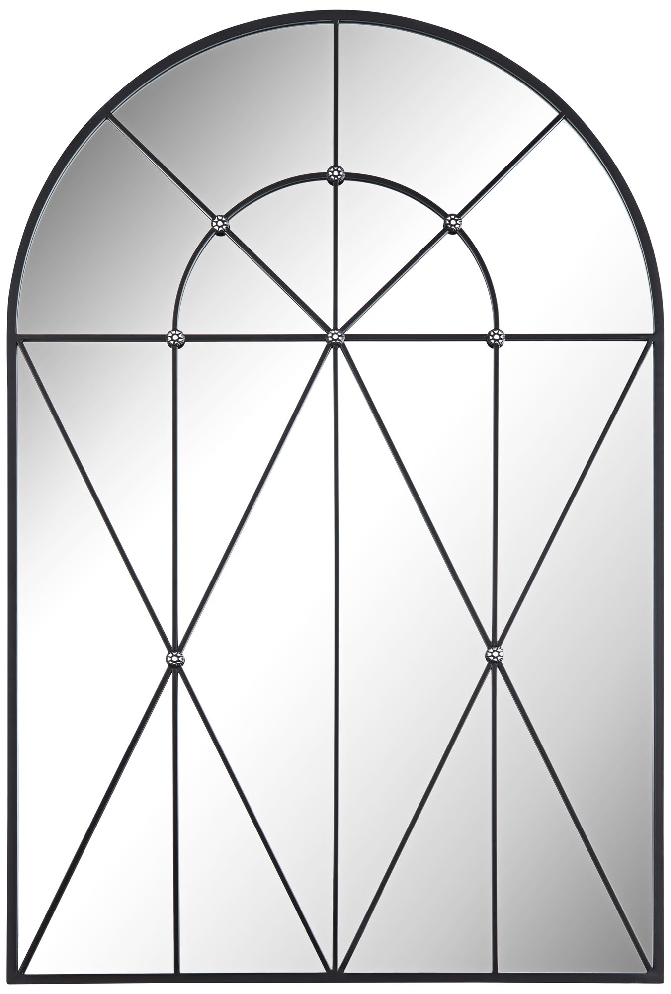 Cathedral Black 31 1/2" x 47 1/4" Arch Top Wall Mirror 96T47 Lamps