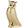 Gold Owl 8 1/4" High Decorative Table Statue