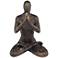 Yoga Man in Lotus Pose 6 3/4" High Matte Bronze Statue