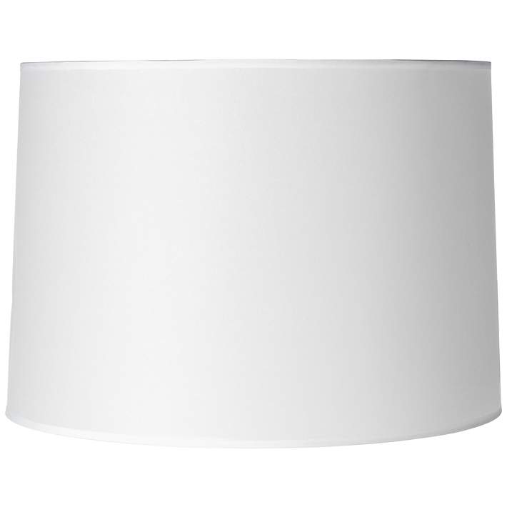 Hardback White Drum Paper Lamp Shade, White Drum Lamp Shade