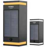 Cole 9 1/4&quot; High Black LED Dual Direction Solar Wall Light