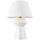 Chapman & Meyrs Arctic White Modern Top Angular Ceramic LED Table Lamp