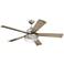 56" Craftmade Garrick Brushed Nickel Wet Rated LED Fan with Remote