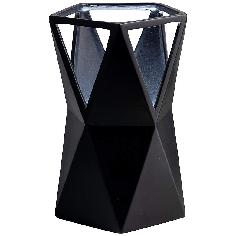 Image 1 Totem 11 3/4" High Matte Black Ceramic Portable LED Accent Table Lamp