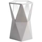 Totem 11 3/4&quot; High Gloss White Ceramic Portable LED Accent Table Lamp