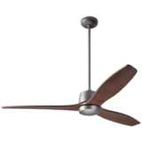 54&quot; Modern Fan Arbor DC Graphite Mahogany Damp Rated Fan with Remote
