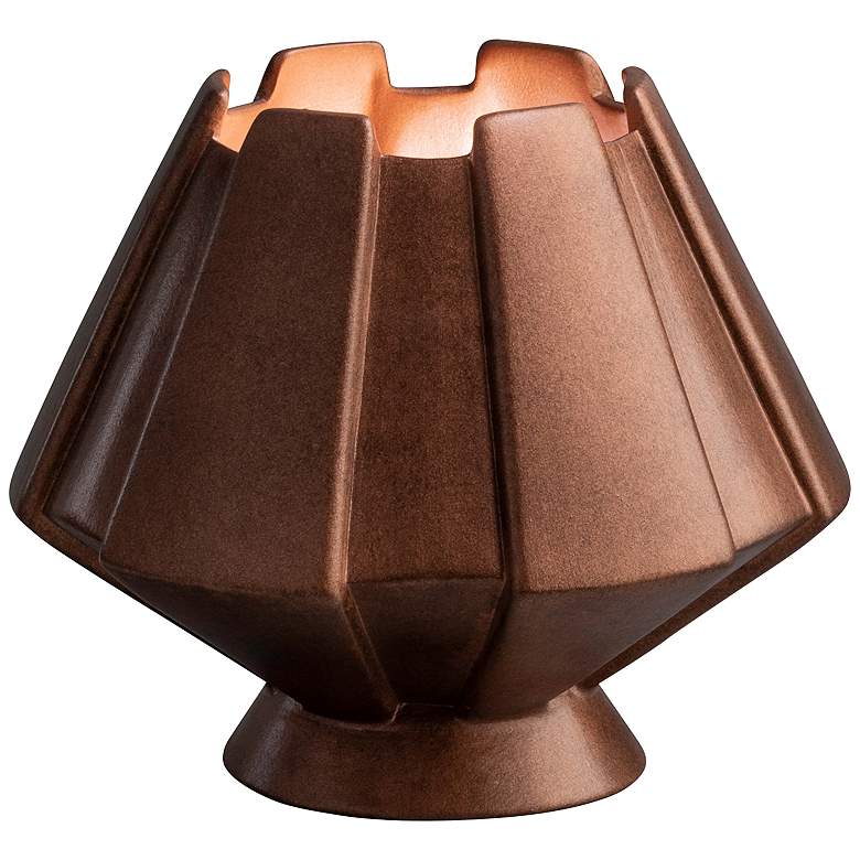 Meta 7&quot; High Antique Copper Ceramic Portable LED Accent Table Lamp