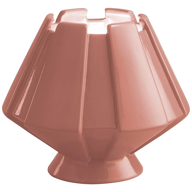 Image 1 Meta 7" High Gloss Blush Ceramic Portable LED Accent Table Lamp