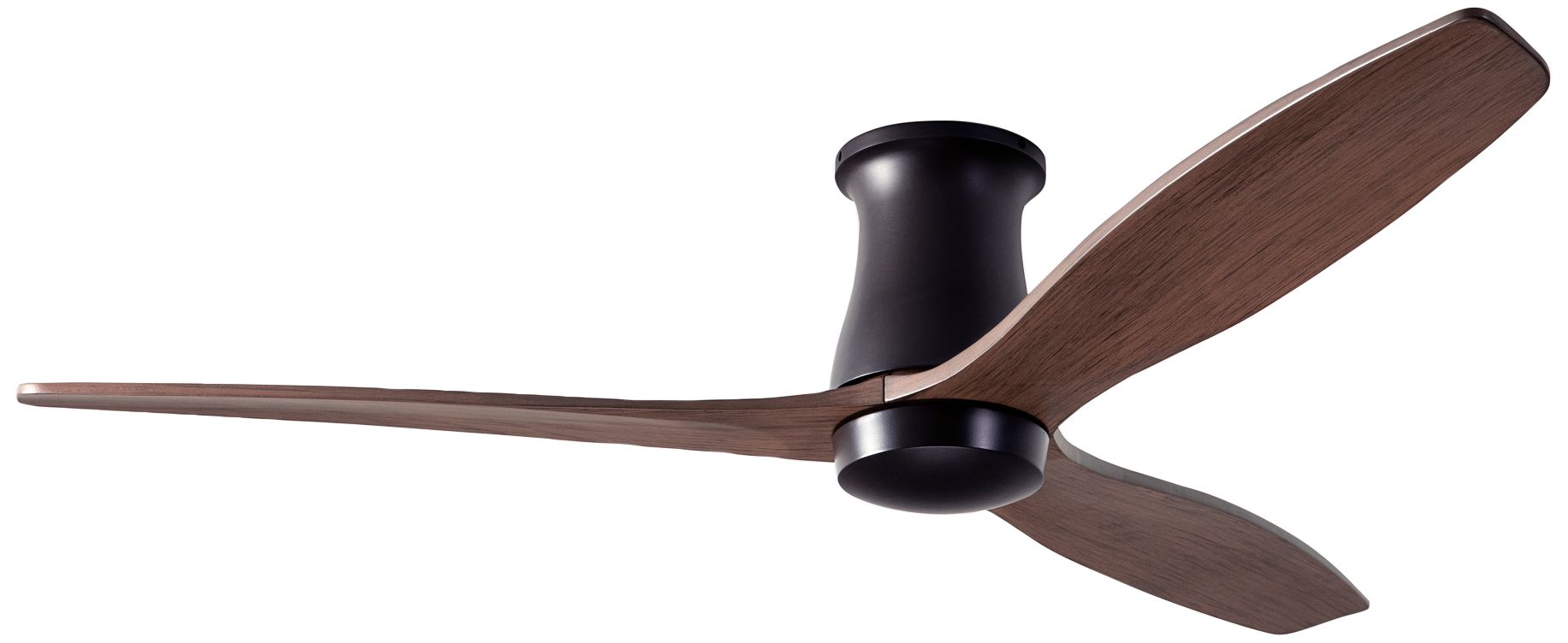 54" Modern Fan Arbor DC Dark Bronze and Mahogany Hugger Ceiling