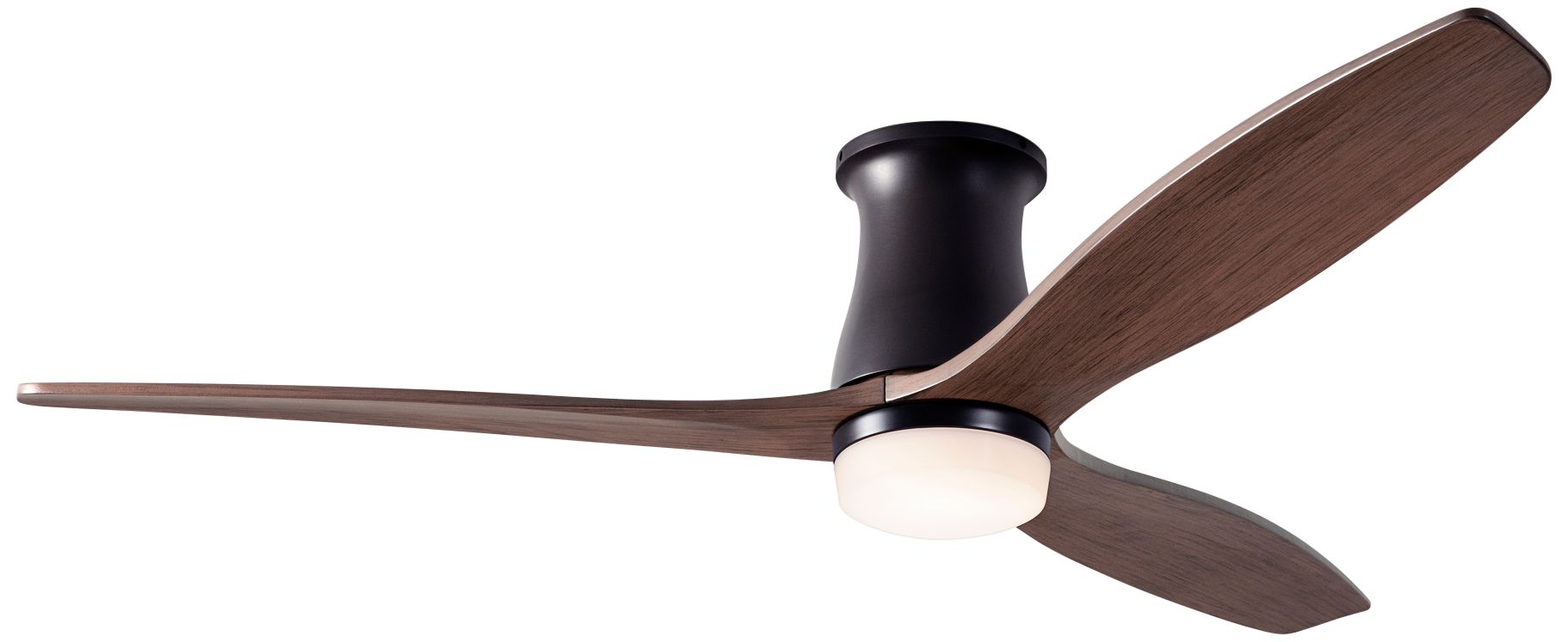 54" Modern Fan Arbor DC Dark Bronze - Mahogany LED Hugger Ceiling