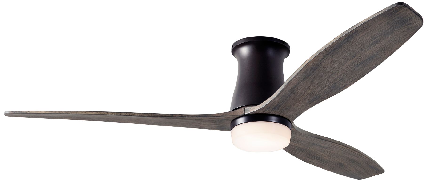 54" Modern Fan Arbor DC Dark Bronze - Graywash LED Hugger Ceiling