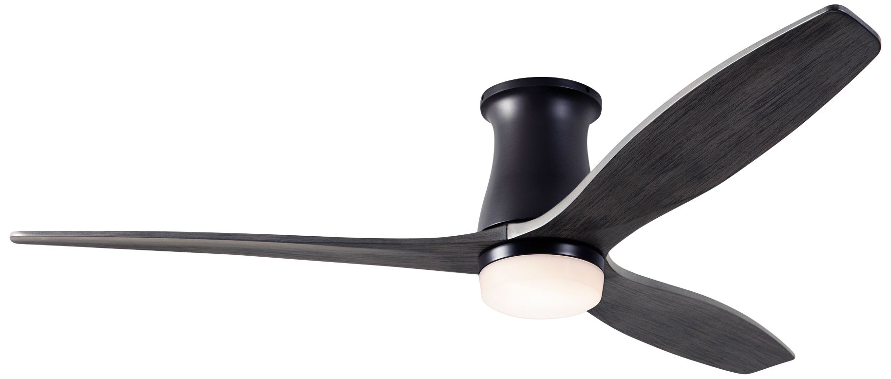 54" Modern Fan Arbor DC Dark Bronze and Ebony LED Hugger Ceiling