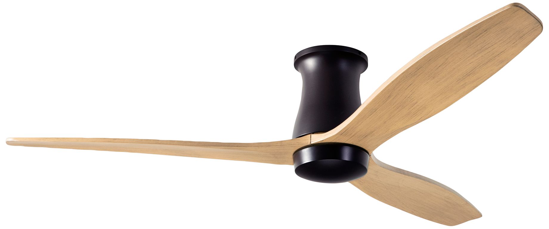 54" Modern Fan Arbor DC Dark Bronze and Maple Hugger Ceiling