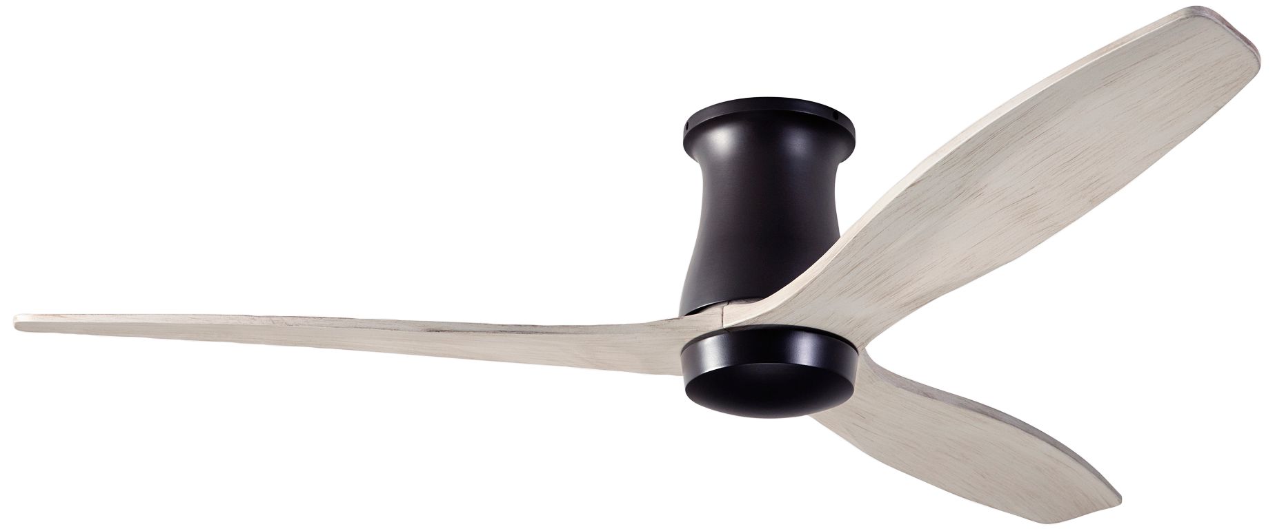 54" Modern Fan Arbor DC Dark Bronze and Whitewash Hugger Ceiling