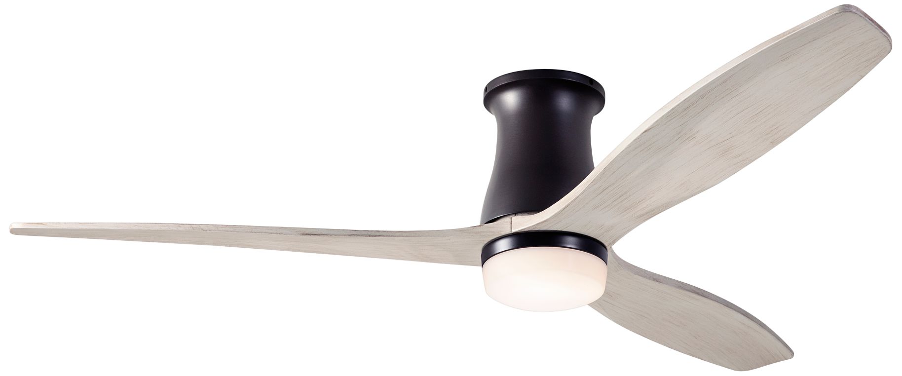 54" Modern Fan Arbor DC Dark Bronze - Whitewash LED Hugger Ceiling