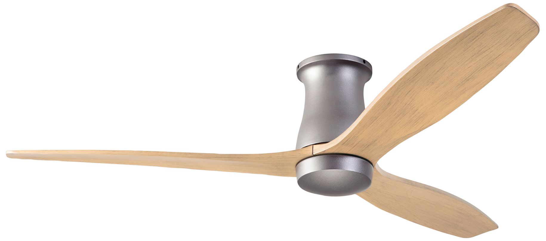 54" Modern Fan Arbor DC Graphite and Maple Hugger Ceiling