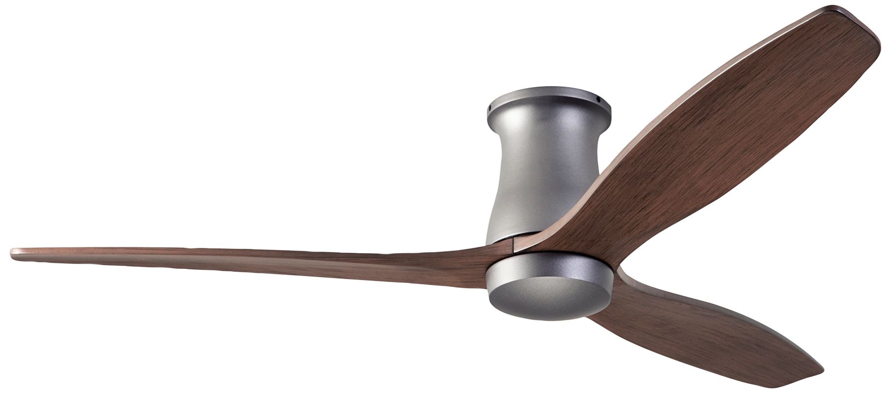 54" Modern Fan Arbor DC Graphite and Mahogany Hugger Ceiling