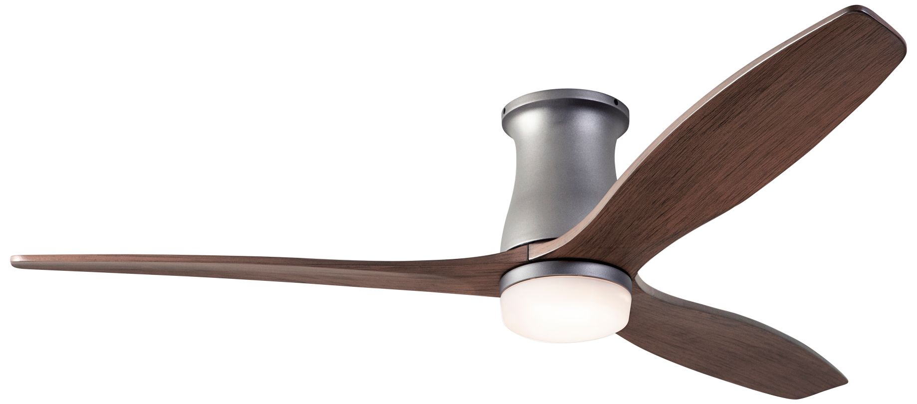 54" Modern Fan Arbor DC Graphite and Mahogany LED Hugger Ceiling