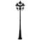 Oxford 93" High Textured Black 4-Lantern Outdoor Post Light