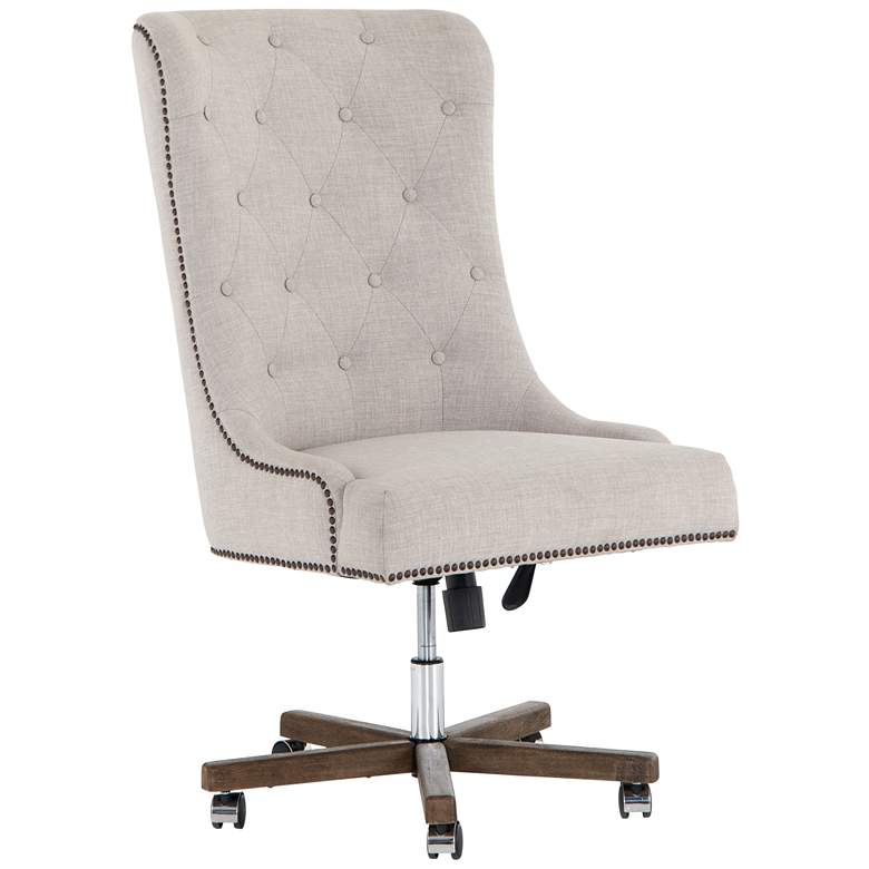 Elouise Mid-Century Gray Adjustable Swivel Desk Chair