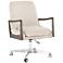 Braden Mid-Century Camel White Cedar Adjustable Swivel Desk Chair