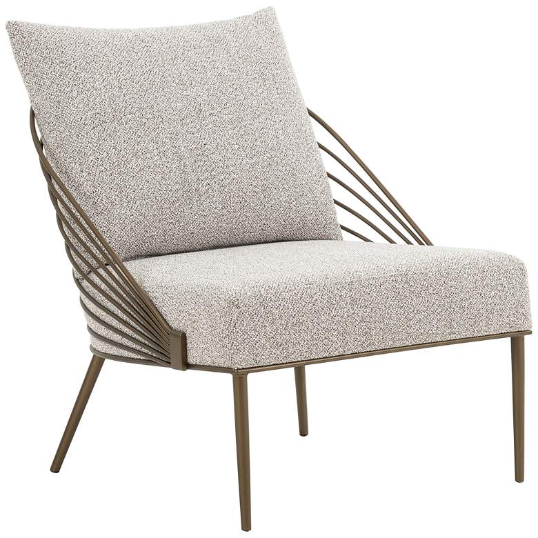 Zinnia Modern Astor Stone Gray Iron Chair