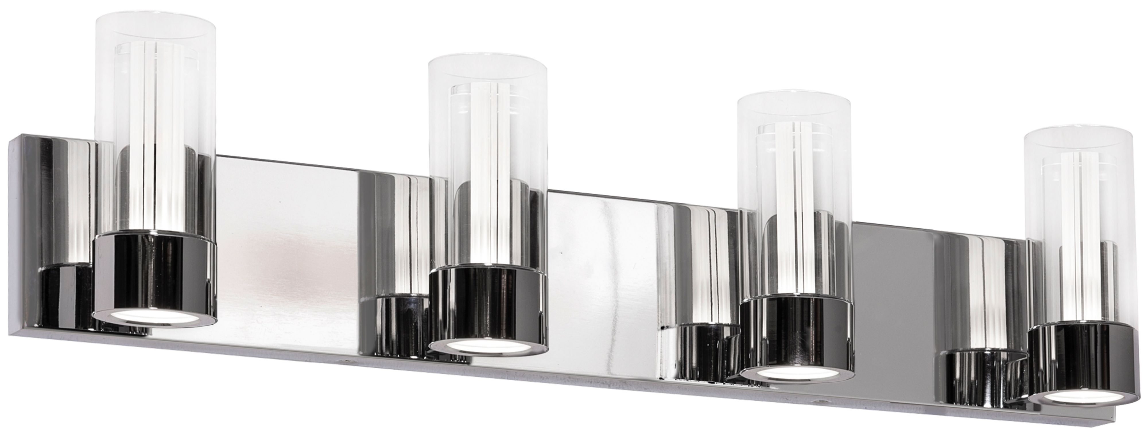 Delphia 27" Wide Polished Chrome 4-Light LED Bath Light