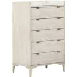 Viggo 27&quot; Wide Vintage White Oak 6-Drawer Tall Dresser
