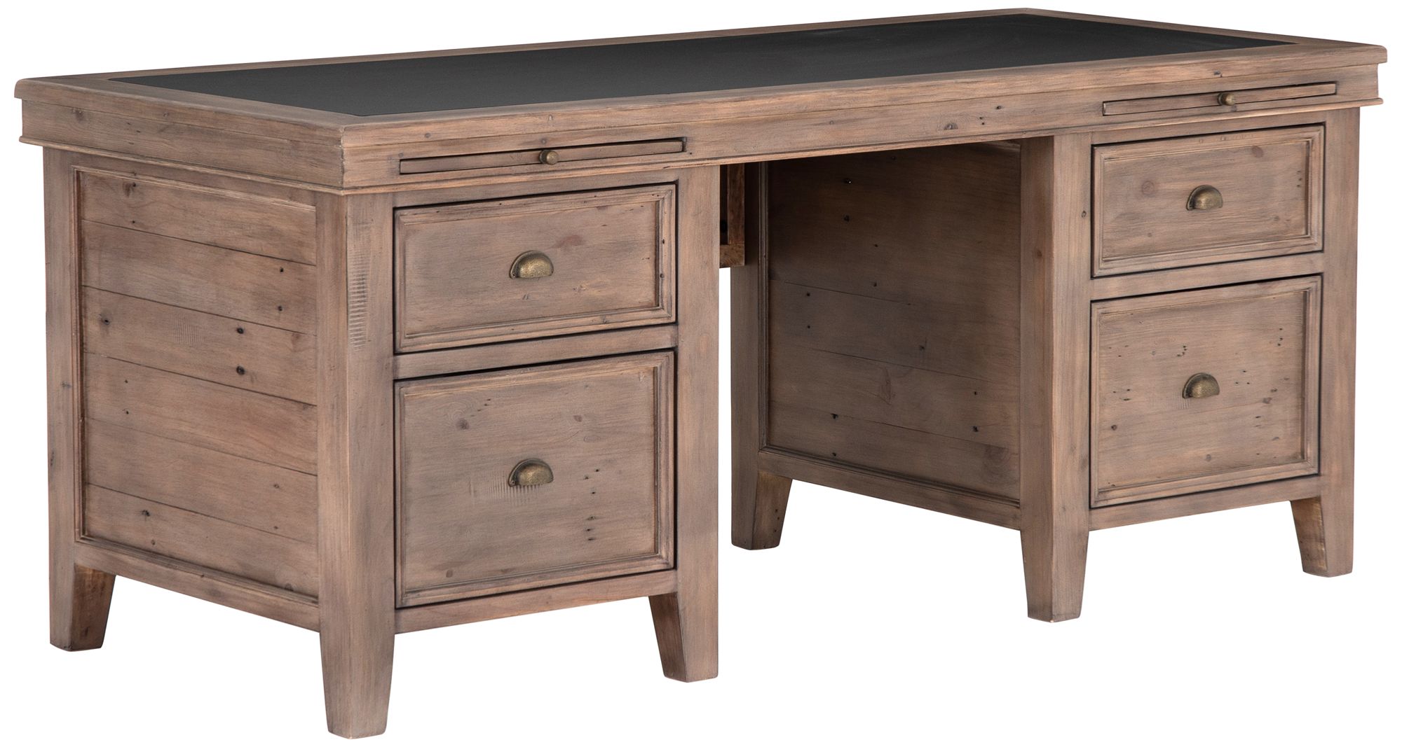 Irish Coast 71 3/4" Wide Sundried Ash Pine 4Drawer Desk 97R66