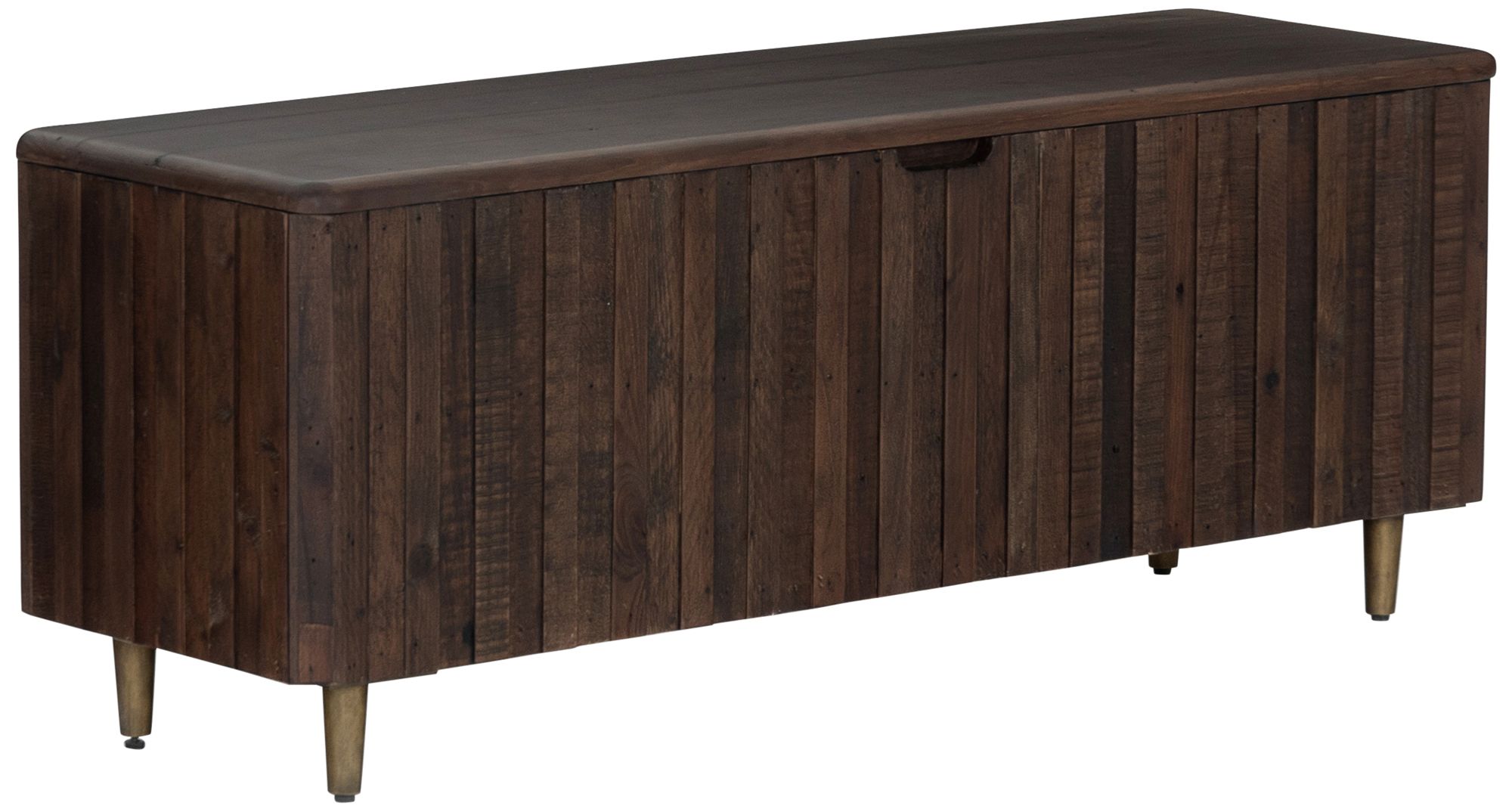 Lineo 49 1/4" Wide Rustic Oak and Iron Trunk