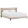 Dobson Modern Oatmeal Fabric and Iron King Bed