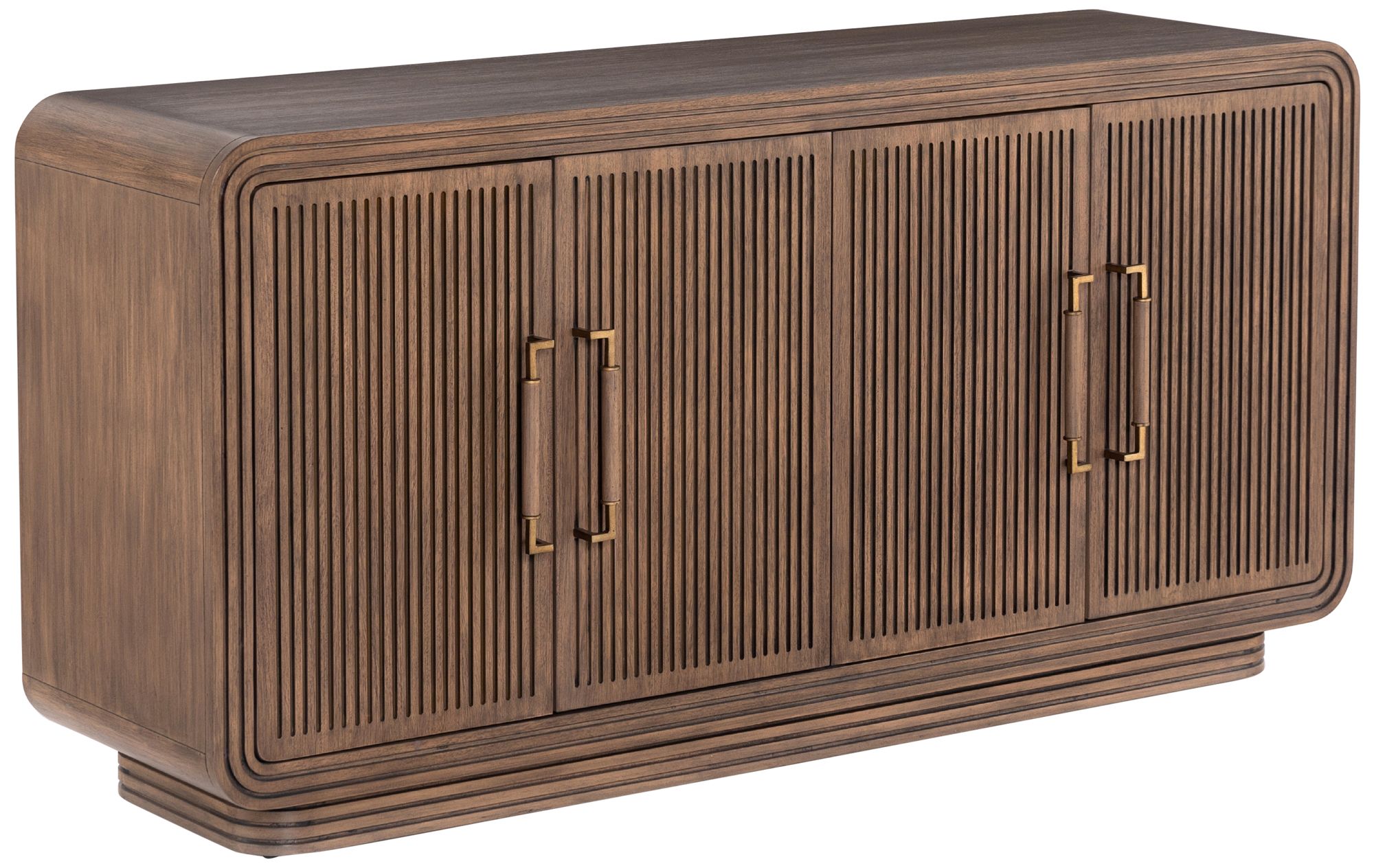 Stark 65" Wide Mid-Century Warm Espresso Mahogany Sideboard