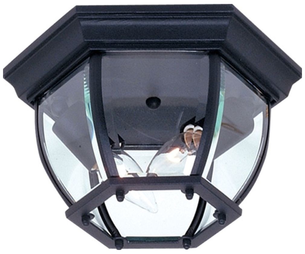 Artcraft Classico 2-light Black Cast Aluminum Outdoor Ceiling Light
